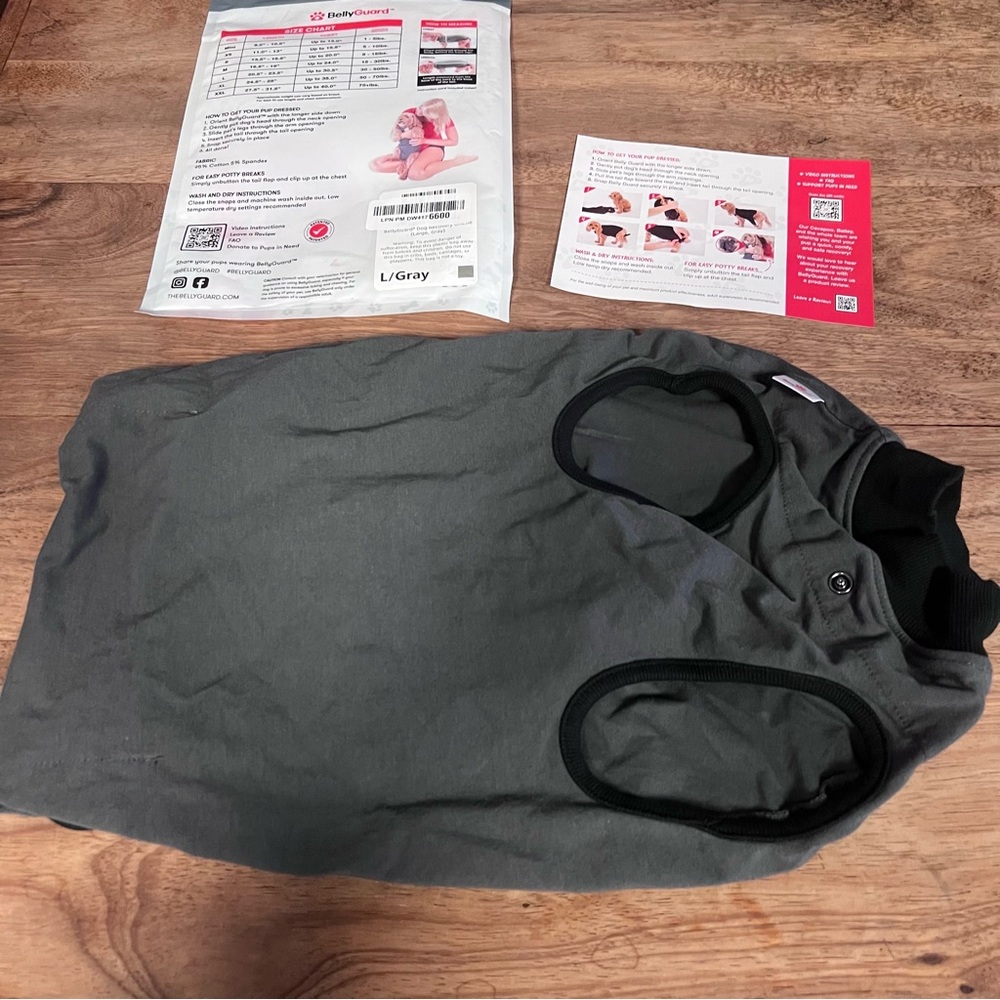 EUC BellyGuard Size Large Dog Recovery Suit for Spay/Neuter Surgery Puppies - Picture 8 of 14